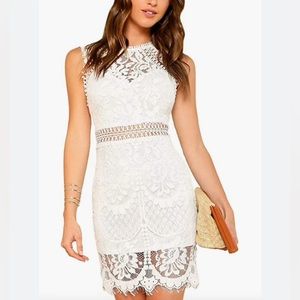 Stunning White Lace Dress Size L